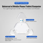 3in1 Universal Mobile SD Card Reader