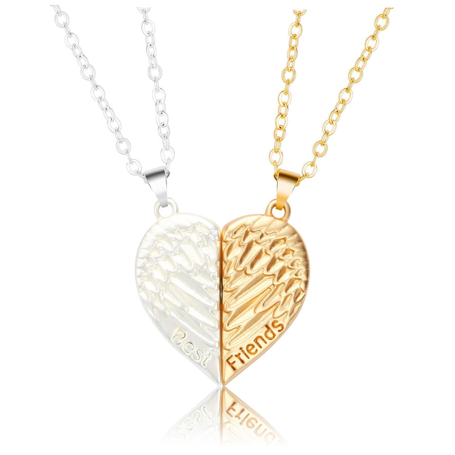 Magnetic Abstract Heart Couple's Necklace - Image 11