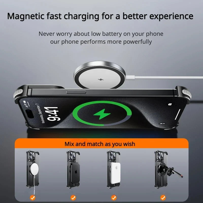 Ultra-Sleek Titanium iPhone Armor Case - Image 2