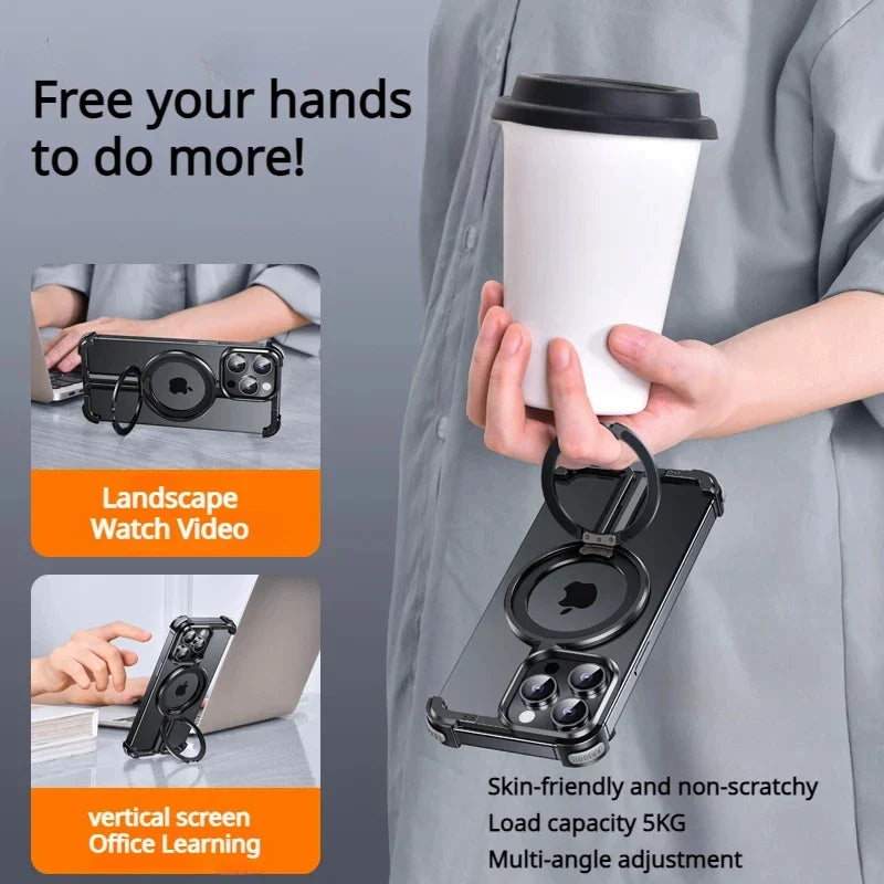 Ultra-Sleek Titanium iPhone Armor Case - Image 3