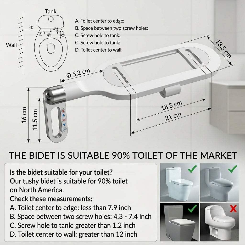 Ultra-Slim Adjustable Water Manual Bidet - Image 2