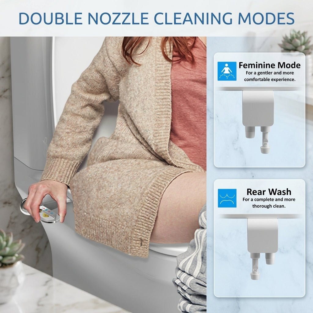 Ultra-Slim Adjustable Water Manual Bidet - Image 6