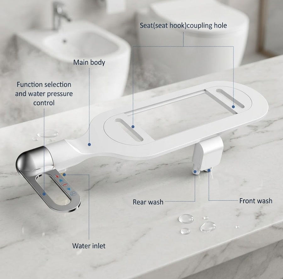 Ultra-Slim Adjustable Water Manual Bidet - Image 1