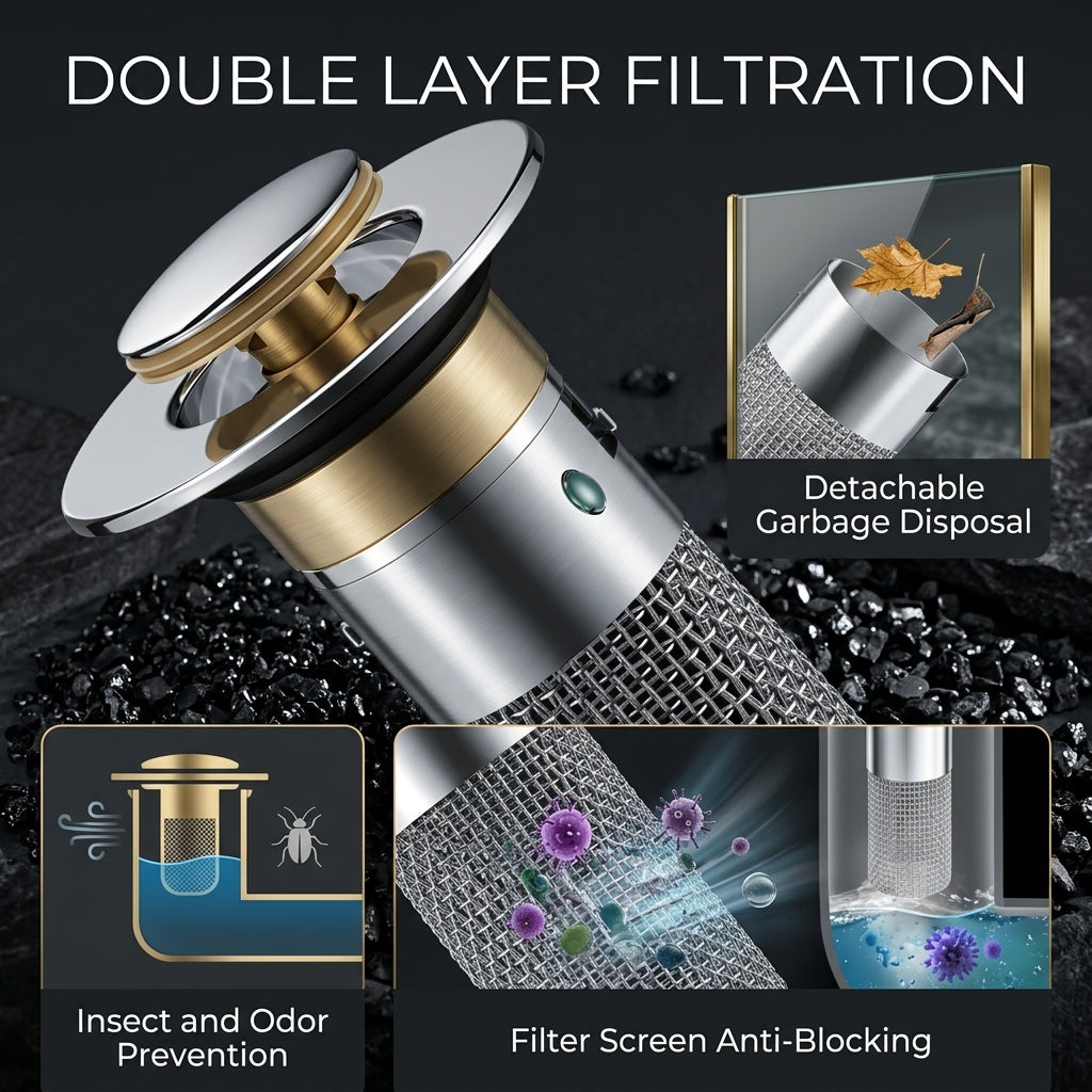 Pop-up Anti Clogging Drain Sink Strainer Filter - Image 8