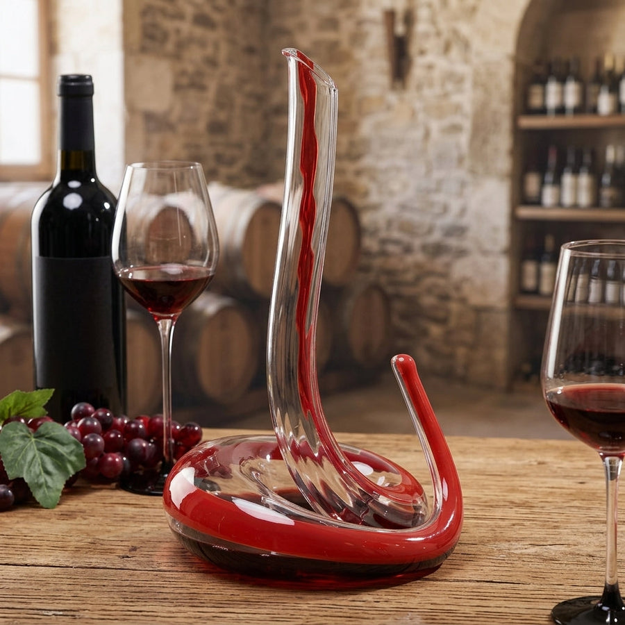 Artisan Blown Snake-Shaped Glass Wine Separator - Image 8