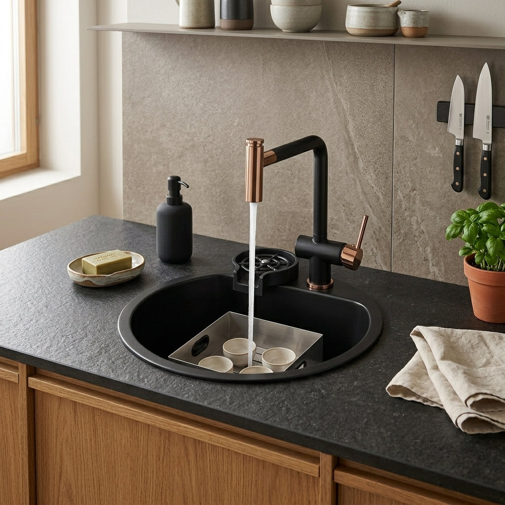 Orbico Deep-Basin Round Stainless Steel Kitchen Sink - Image 1