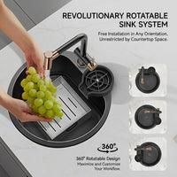 Orbico Deep-Basin Round Stainless Steel Kitchen Sink - Image 5