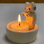 Warm Cat Candle Holder