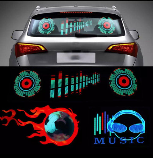 Car Windshield LED Sound Activated Equalizer Neon Sticker - Image 0