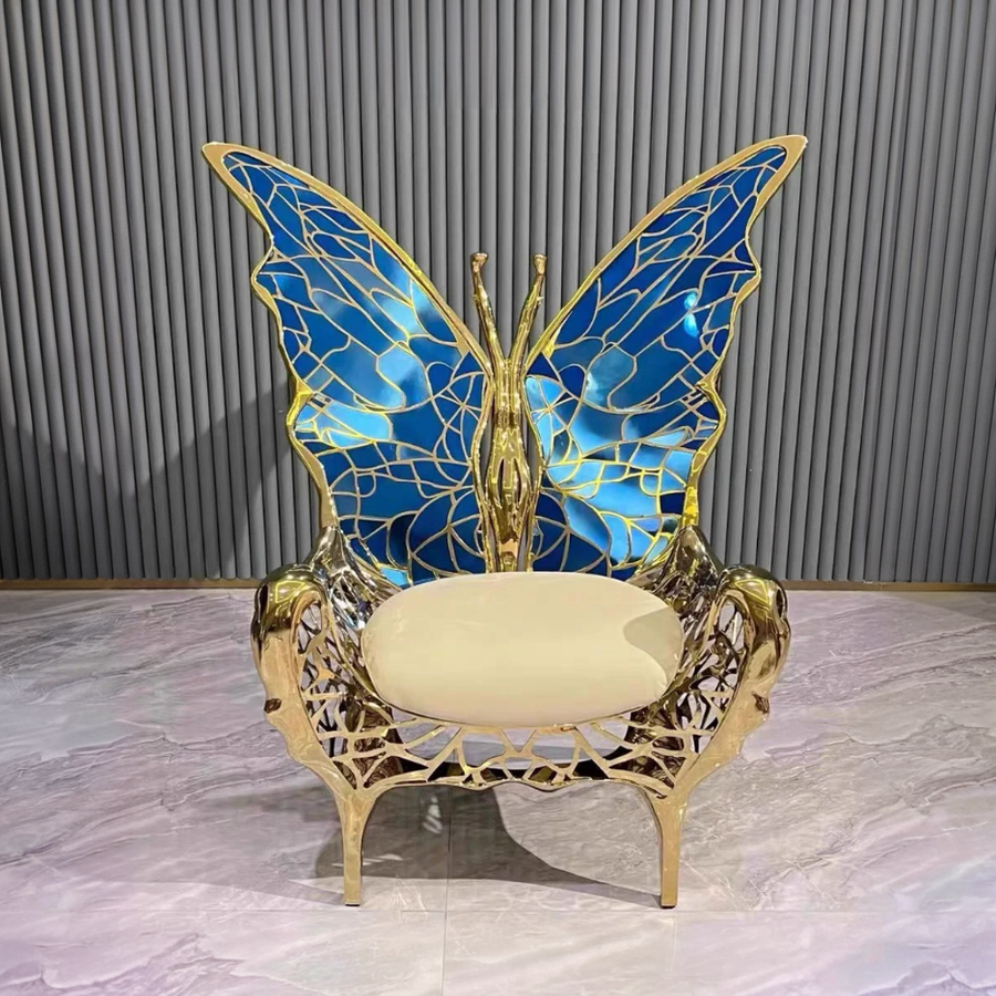 Free Butterfly Wing Artistic European Lounge Chair - Image 3
