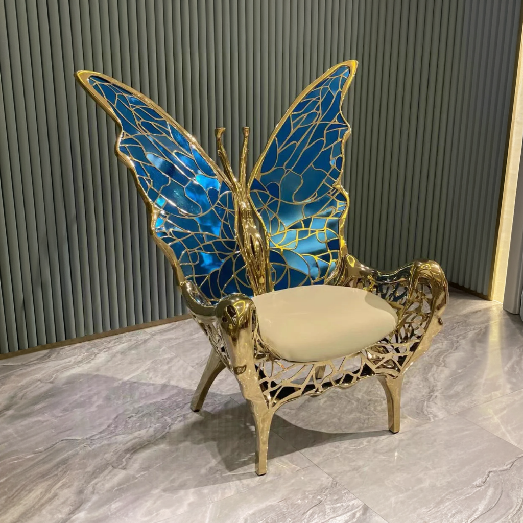 Free Butterfly Wing Artistic European Lounge Chair