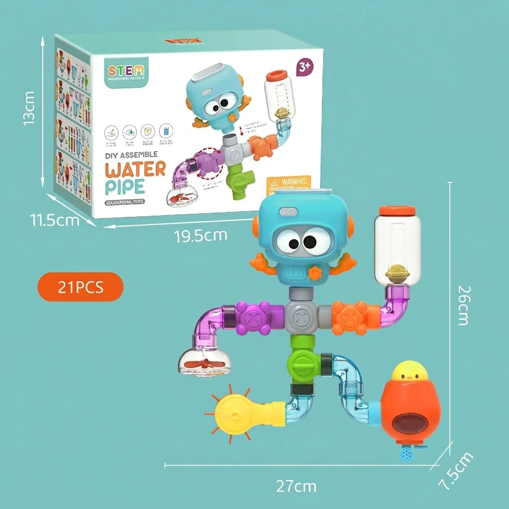 Little Plumber Toddler Waterworks Bath Toy Set - Image 3