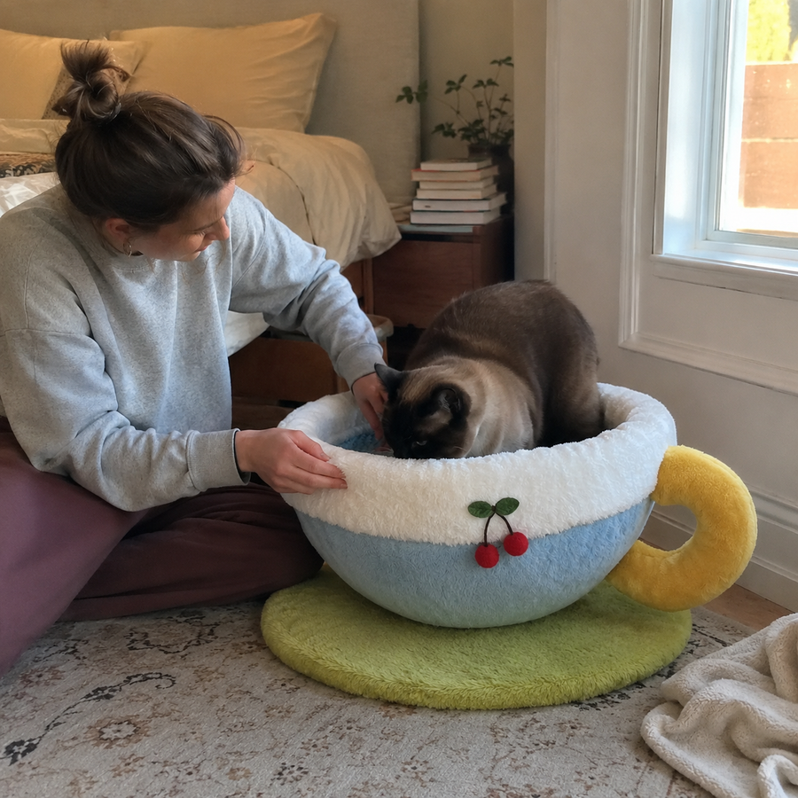 Espresso Nap Cat Scratcher Lounge Nest Bed