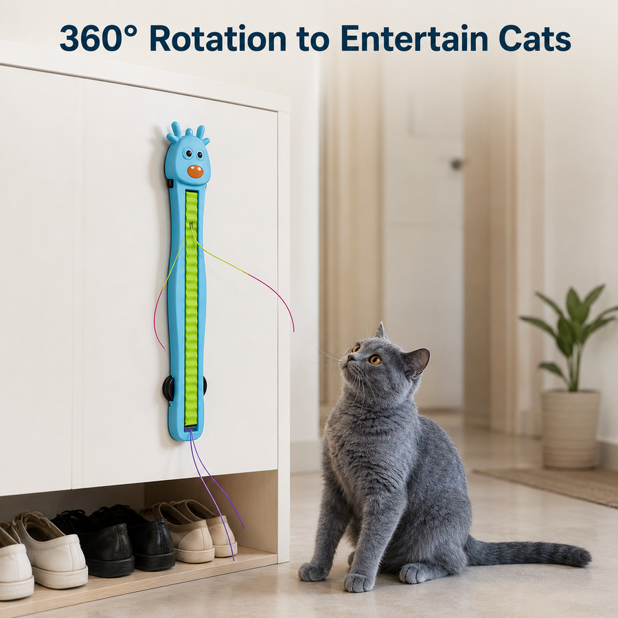 Skywire Wall-Mounted Flying Rope Cat Teaser Toy - Image 1