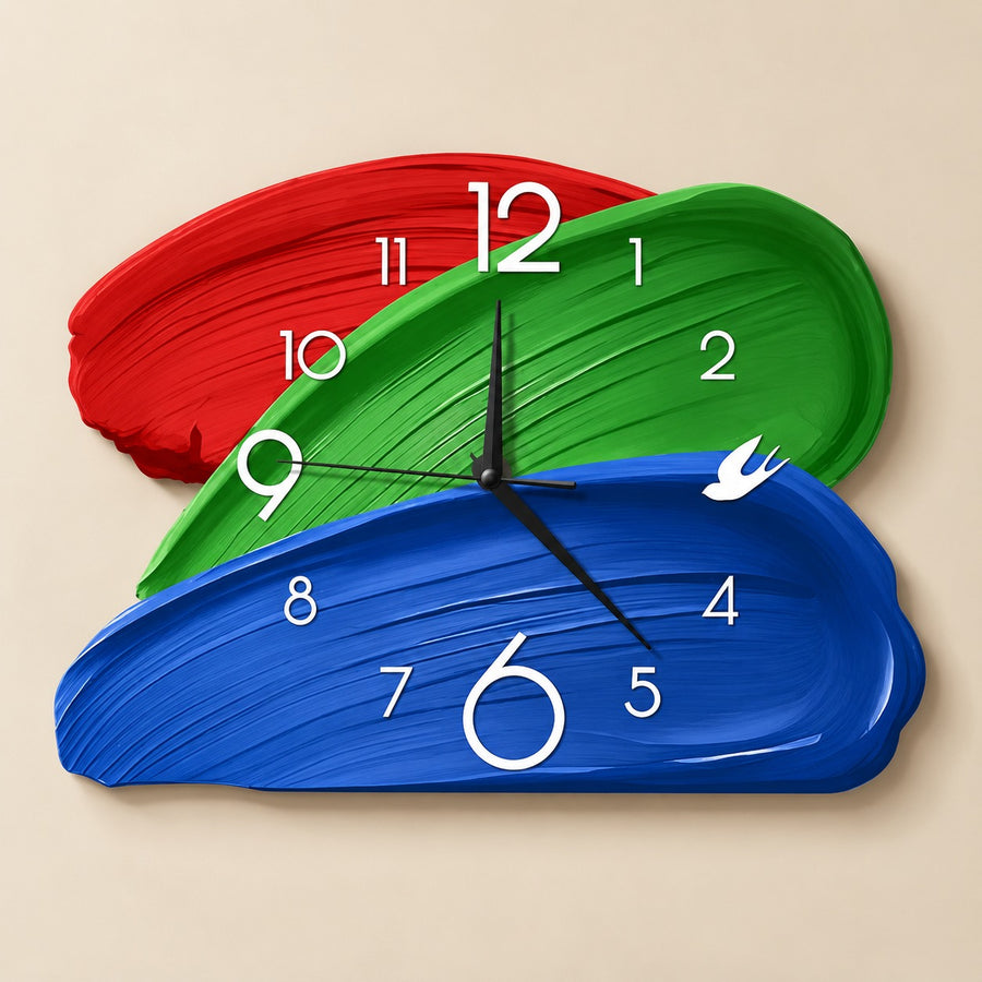 Time in Color Abstract Clock