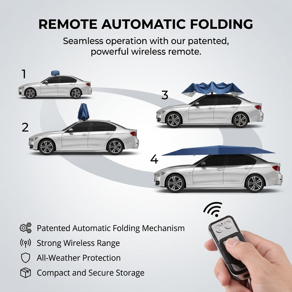 Automatic Folding Car Roof Cover Umbrella Tent - Image 2
