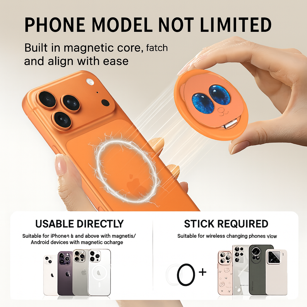 Panda Eyes Magnetic Adjustable Phone Ring Stand - Image 2