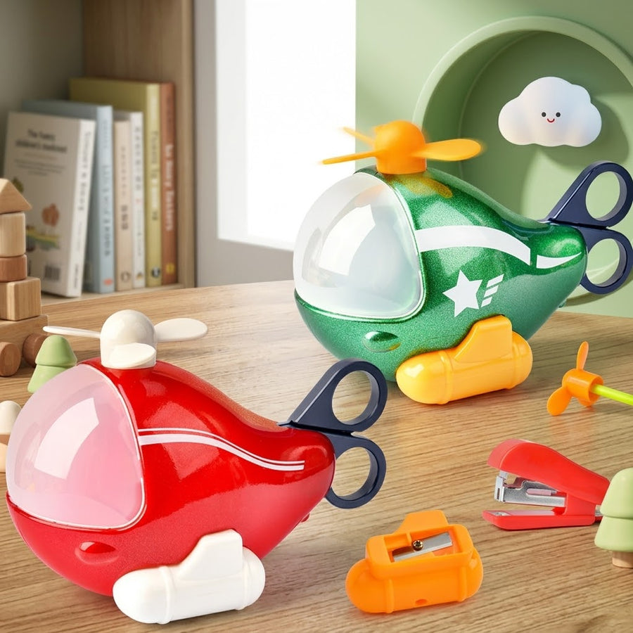 Kids Education Stationery Helicopter Storage Toy - Image 0