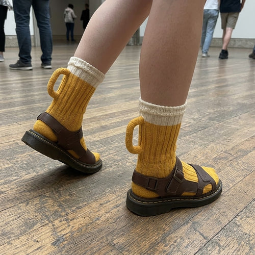 Happy Hour Beer Mug Knitted Socks
