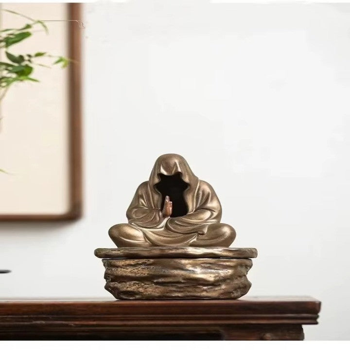 Silent Monk Backflow Ceramic Incense Burner - Image 4