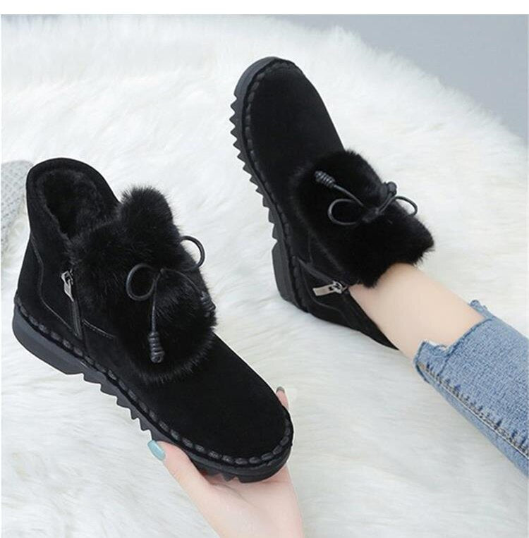 Chunky Padded Women Ankle Snow Boots