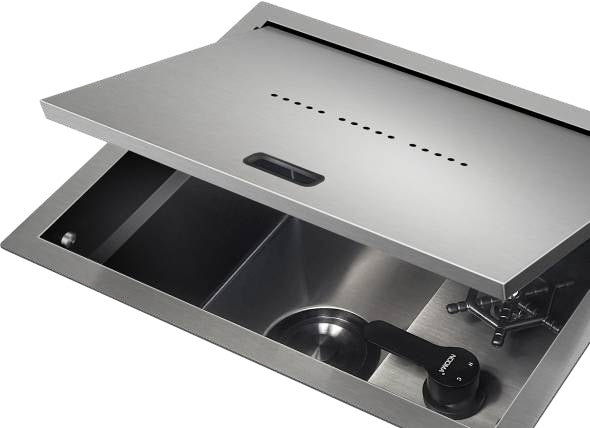 Dual-Compartment Waste Disposal Kitchen Station Integrated Sink