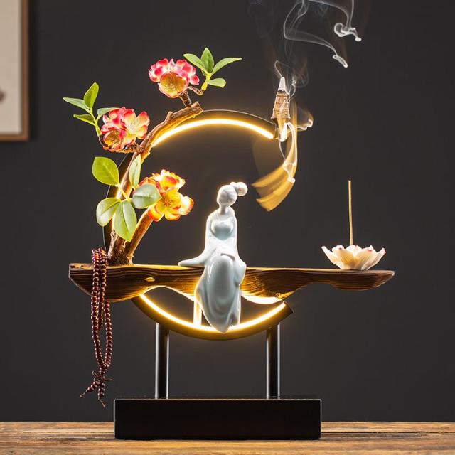 Handmade Fairy Lady Waterfall Backflow Incense Burner - Image 3