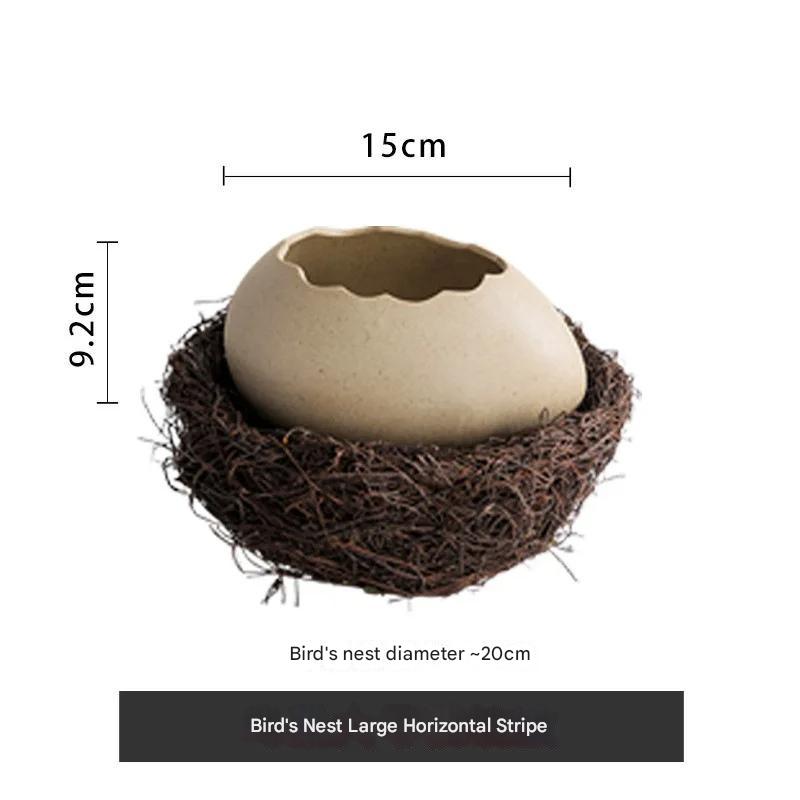 Creative Ceramic Bird Nest Eggshell Bowl