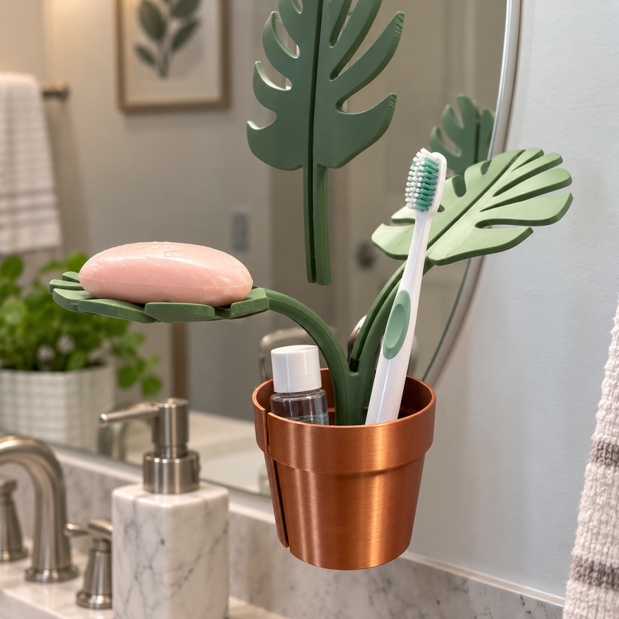Mirror Pot Bathroom Organizer