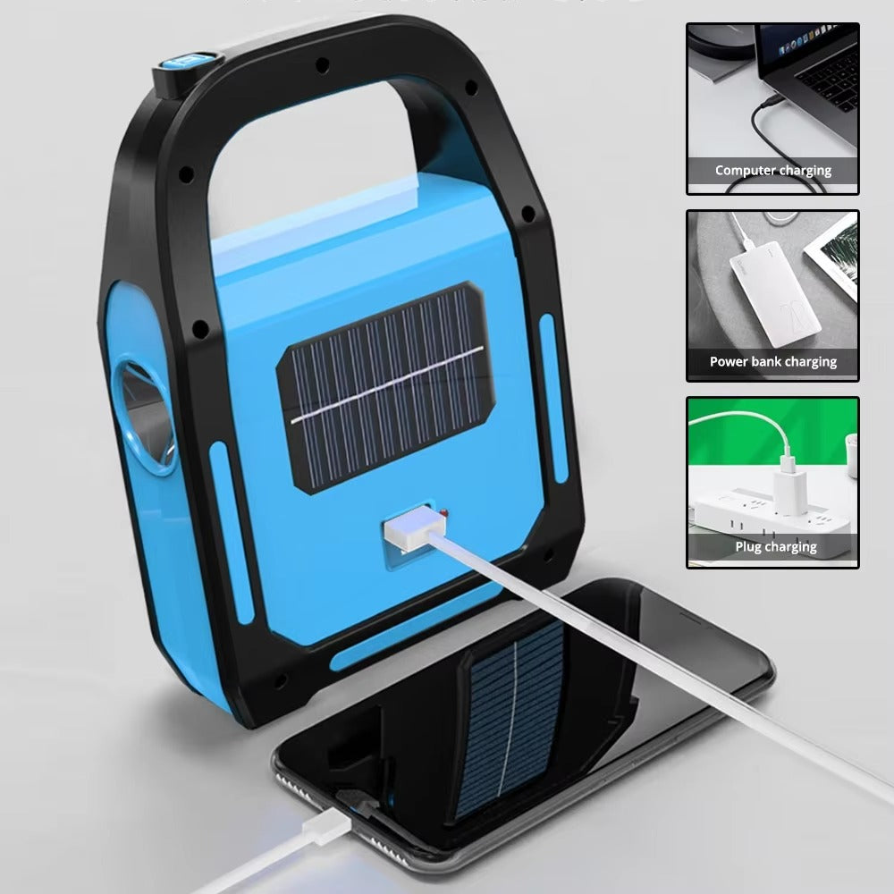 Solar USB Rechargeable Power Bank Camping Lantern