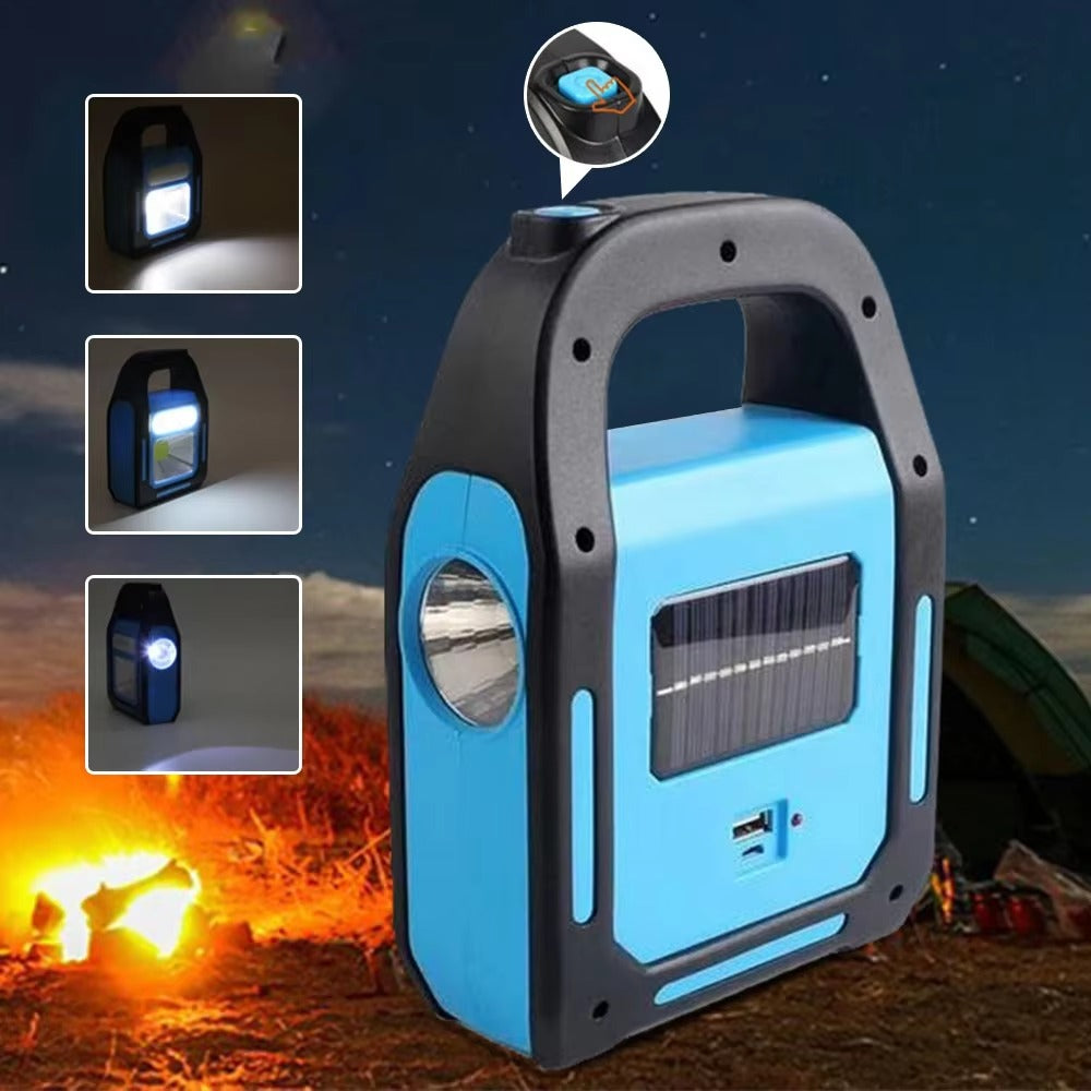 Solar USB Rechargeable Power Bank Camping Lantern