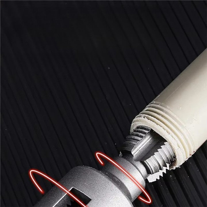 Pipe Thread Reamer & Edge Cutter Drill Attachment Tool - Image 2