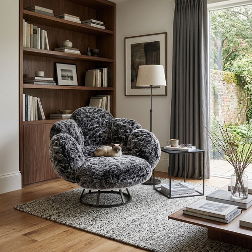 Giant Paw Plush Velvet Lounge Accent Chair