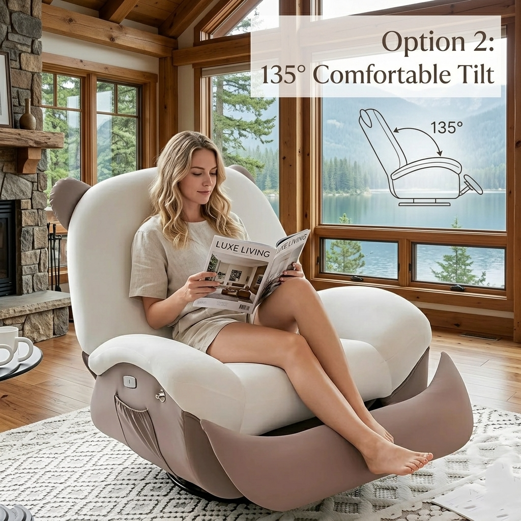 Ergonomic Comfortable Italian Style Rocking Chair - Image 4