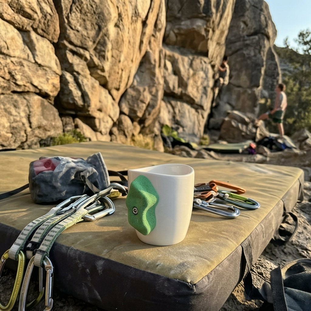 Rock Climbing Grip Handmade Mug - Image 4