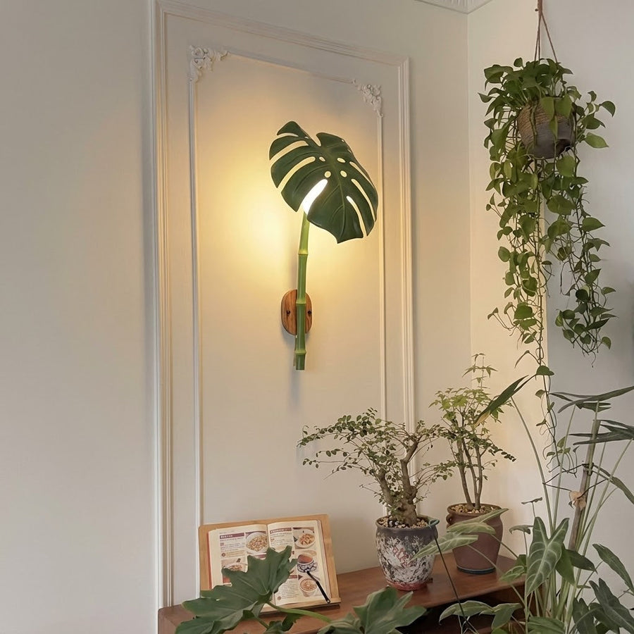 Tea Garden Outdoor Bionic Bamboo Wall Sconce Lamp - Image 0