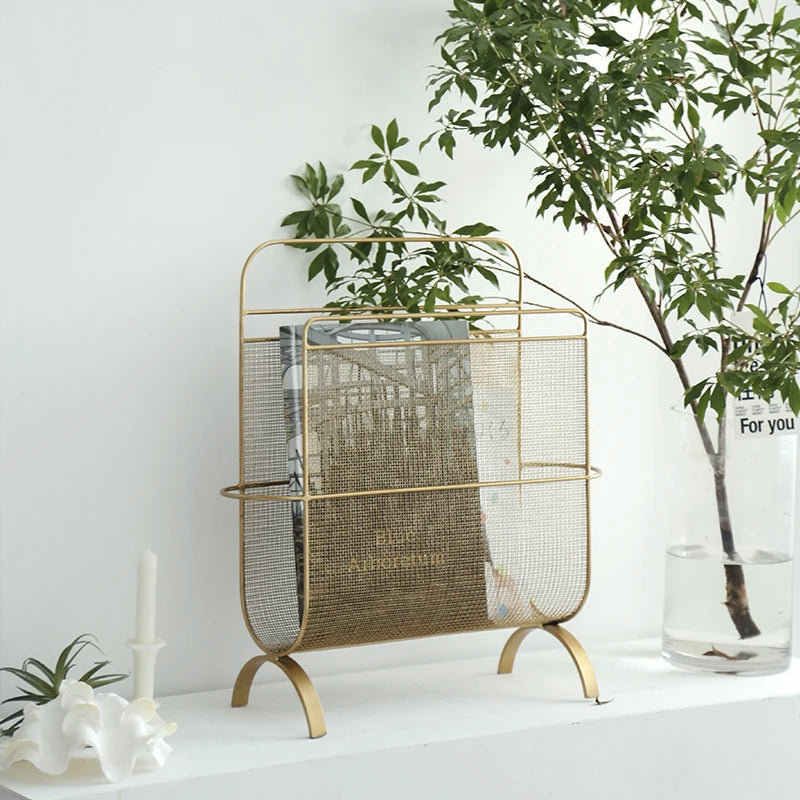 Nordic Minimalist Metal Bookshelf - Image 1