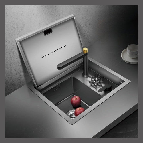 Dual-Compartment Waste Disposal Kitchen Station Integrated Sink - Image 0