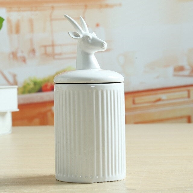 Creative Ceramic Animal Kitchen Storage Container - Image 5