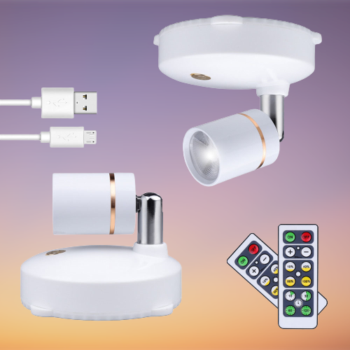 Smart LED Remote Control Rechargeable Spotlight - Image 0