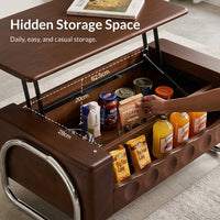 TopFlip Hidden Storage Lift Top Coffee Table - Image 6