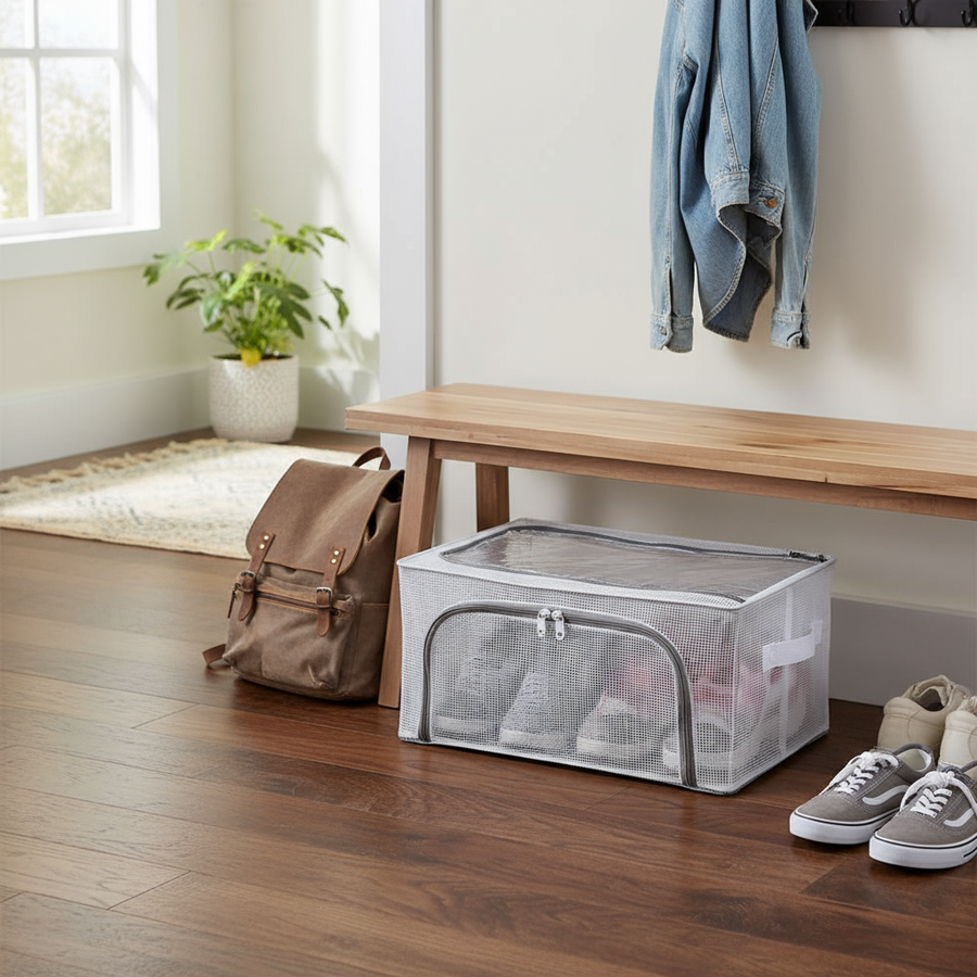 Foldable Stackable Shoe Storage Organizer - Image 2