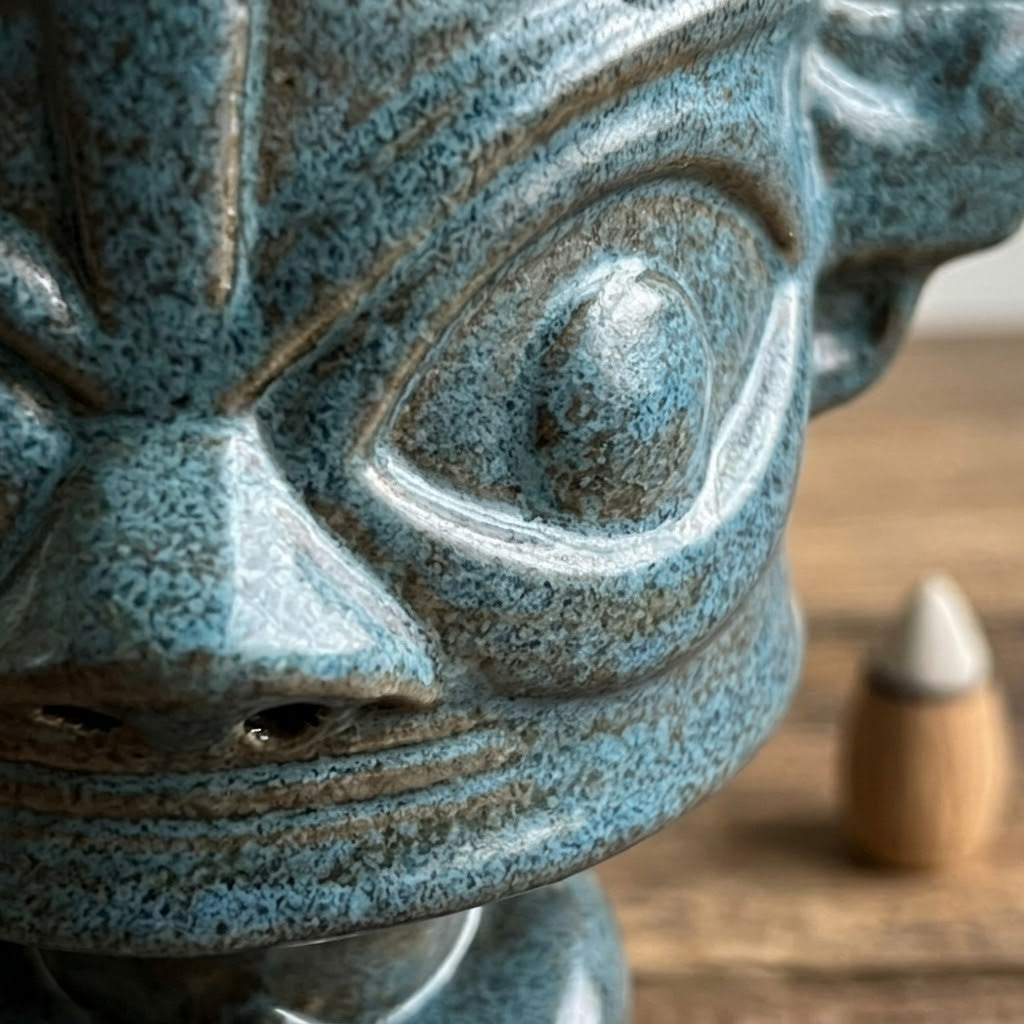 Ancient Mask Waterfall Incense Burner Holder - Image 2