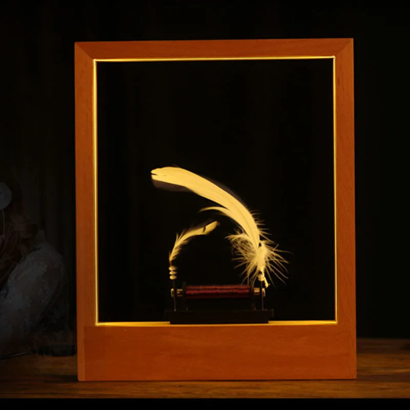 Slow Motion Frame LED Feather Night Light