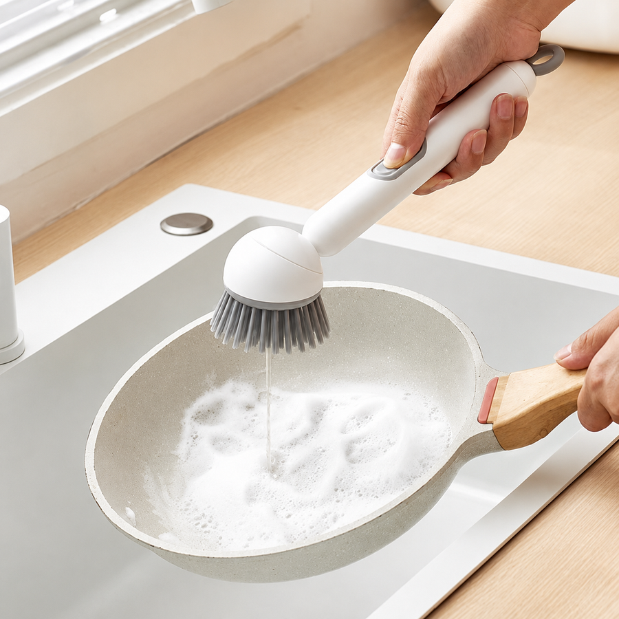 Pump & Scrub Soap-Dispensing Brush