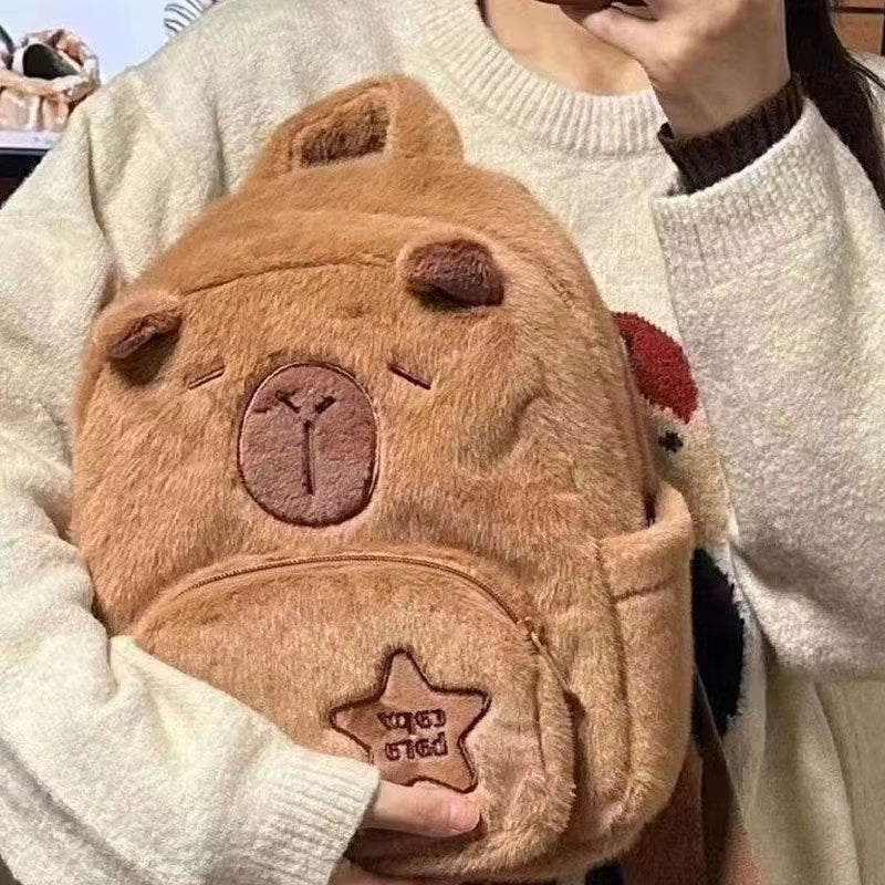 Capybara Cute Plush Kids Backpack - Image 7