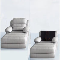 Premium Italian Leather Reclining Lounge Chair - Image 2