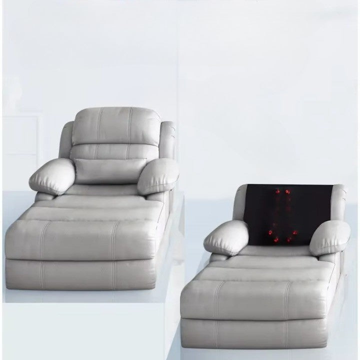 Premium Italian Leather Reclining Lounge Chair - Image 2