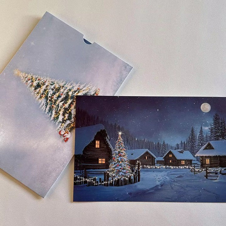 Warm Glow Hidden Flame Reveal Mystical Winter Postcard