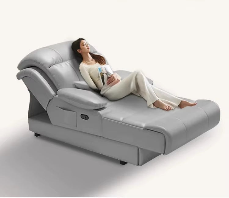 Premium Italian Leather Reclining Lounge Chair - Image 4